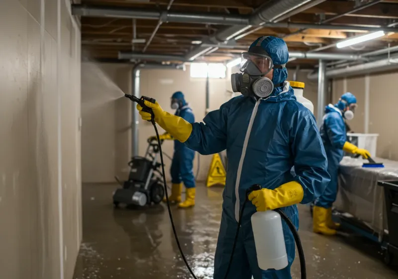 Basement Sanitization and Antimicrobial Treatment process in Brier, WA