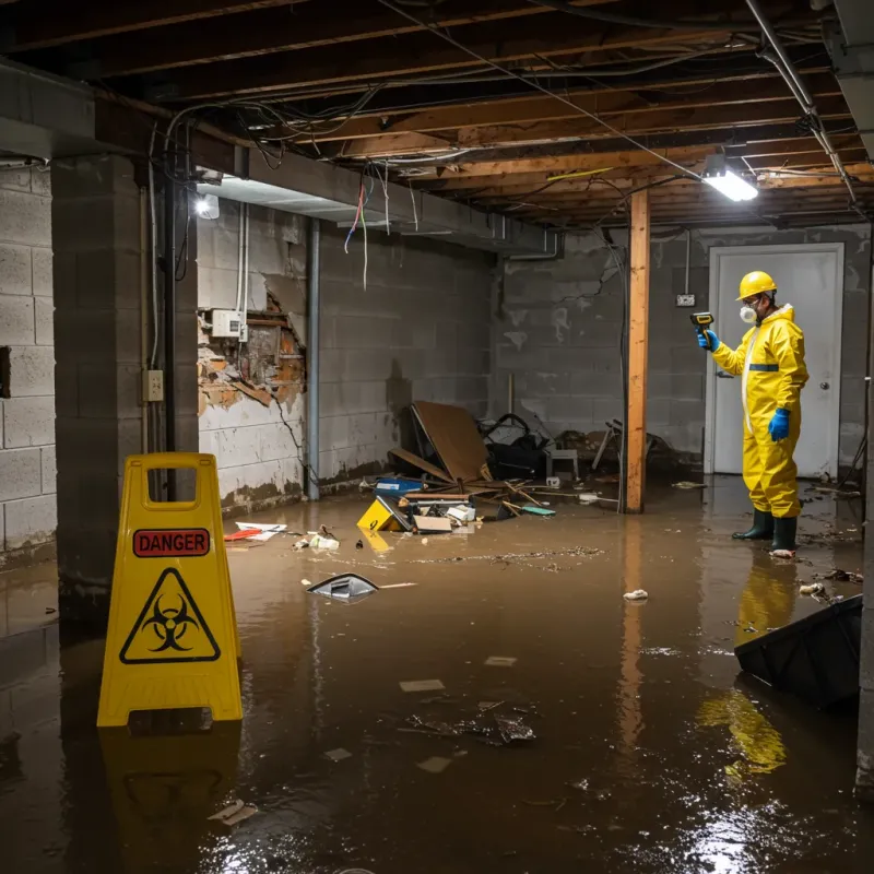 Flooded Basement Electrical Hazard in Brier, WA Property