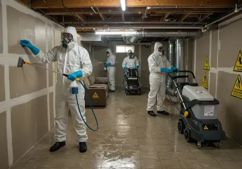 Basement Moisture Removal and Structural Drying process in Brier, WA